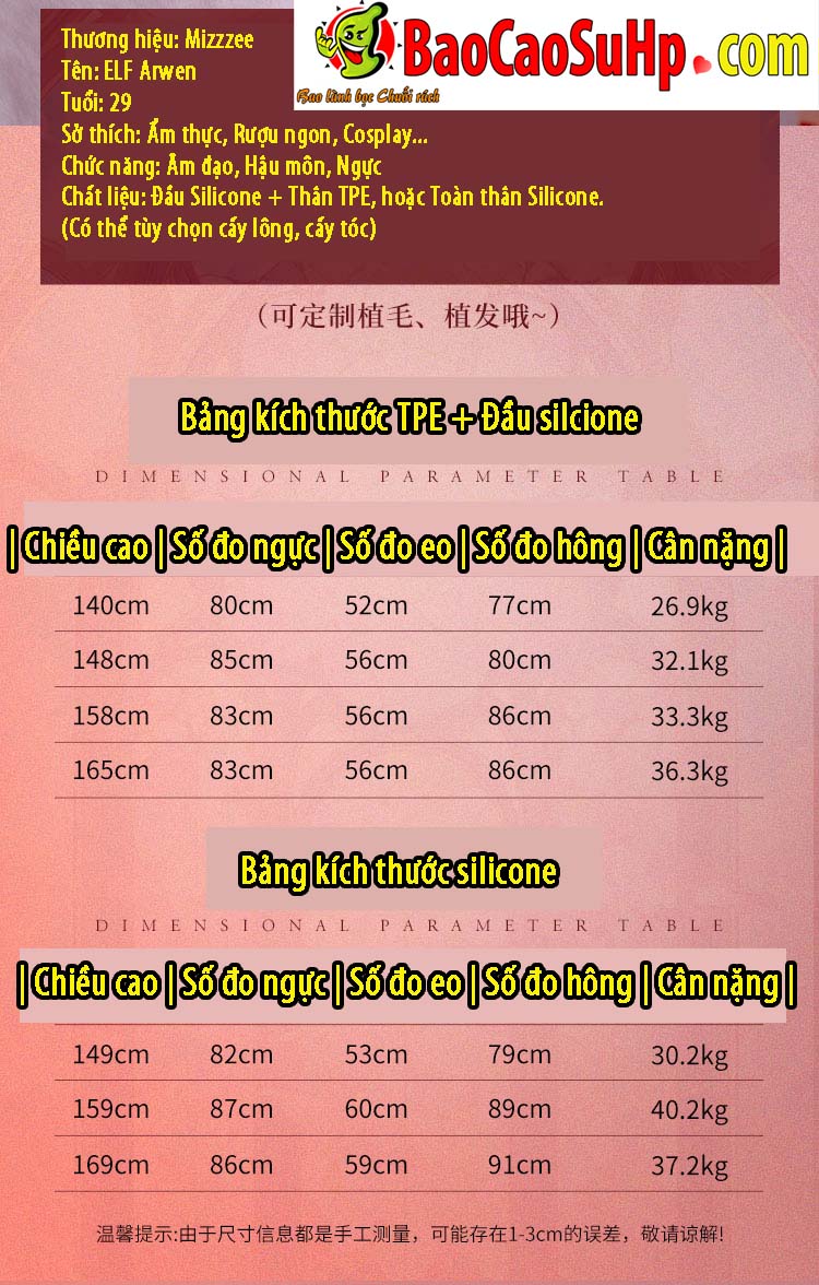 Búp Bê Tình Dục ELF Arwen Vẻ Đẹp Thánh Thiện Công Nghệ Tinh Xảo
Búp Bê Tình Dục ELF Arwen Vẻ Đẹp Thánh Thiện Công Nghệ Tinh Xảo