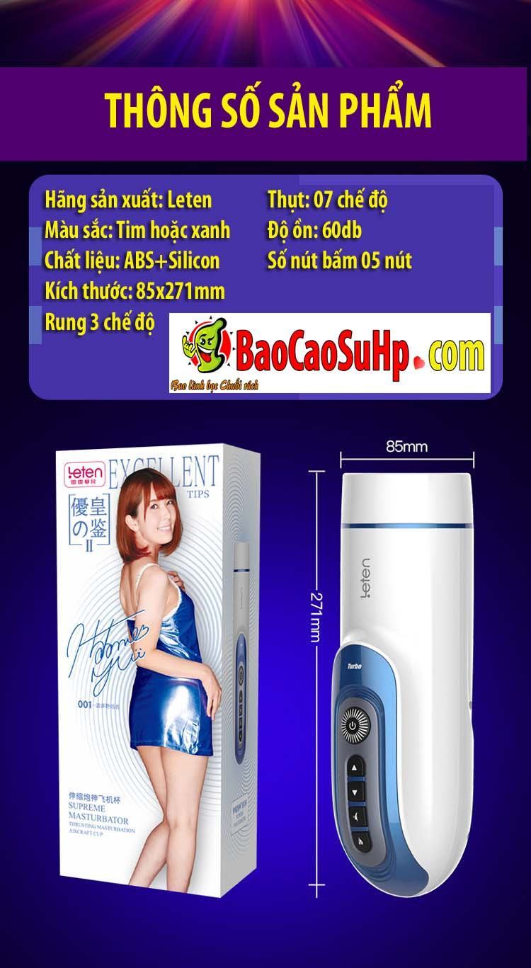 Cốc thủ dâm Leten Telescopic Cannon thụt giật mạnh cực sướng