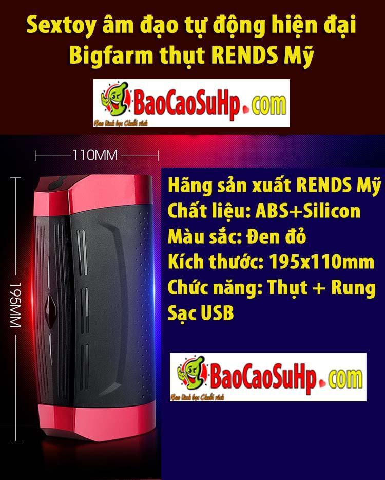 Sextoy tự động Bigfarm RENDS Mỹ âm đạo hiện đại kích thích cực đã