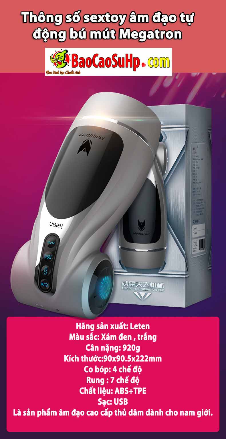 Sextoy bú mút tự động Megatron âm đạo cực sướng kích thích Sextoy bú mút tự động Megatron âm đạo cực sướng kích thích
