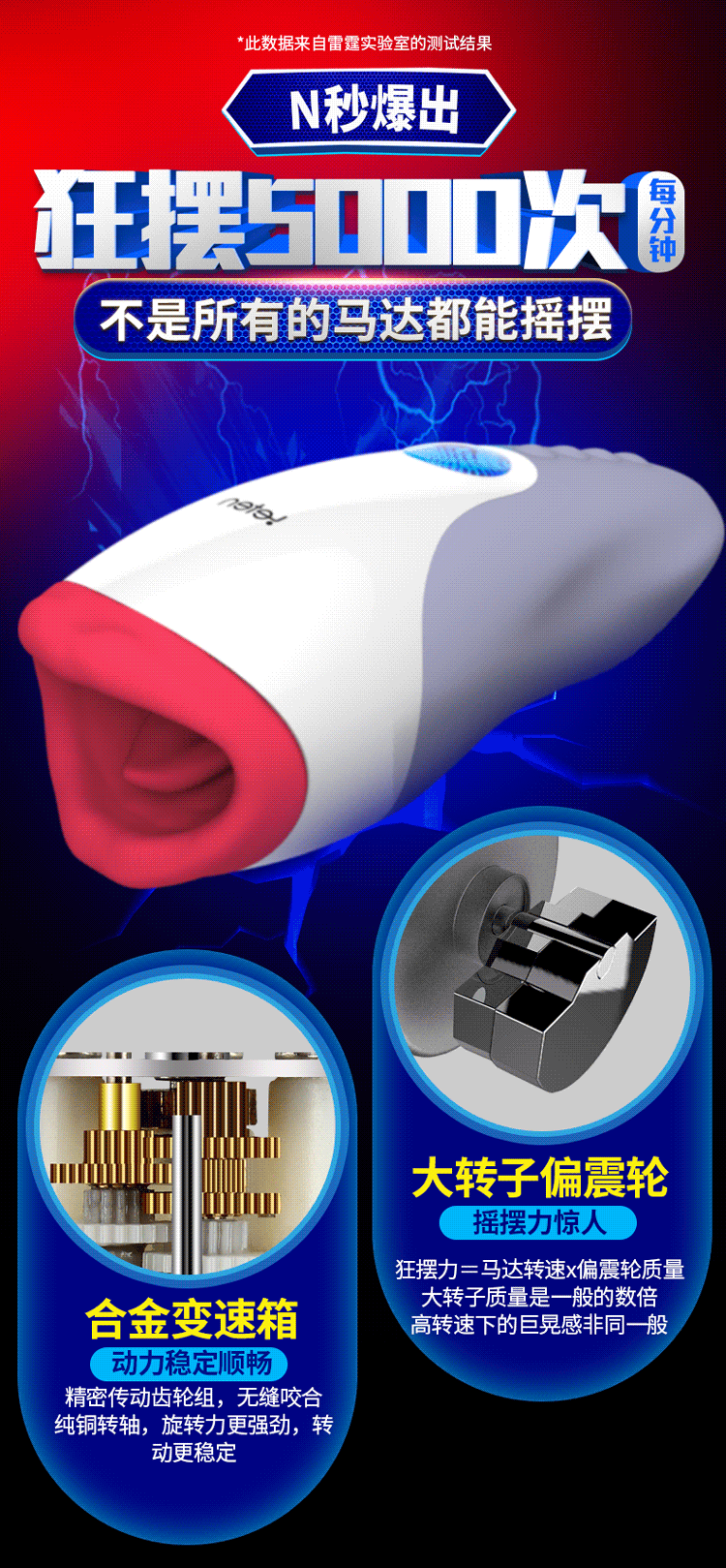 Sextoy miệng bú rung Leten Desire II Red Lips siêu thực