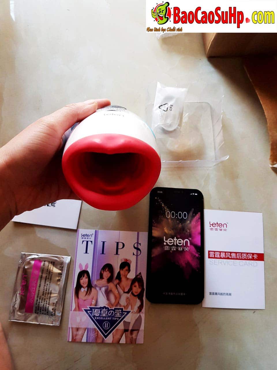 Sextoy miệng bú rung Leten Desire II Red Lips siêu thực