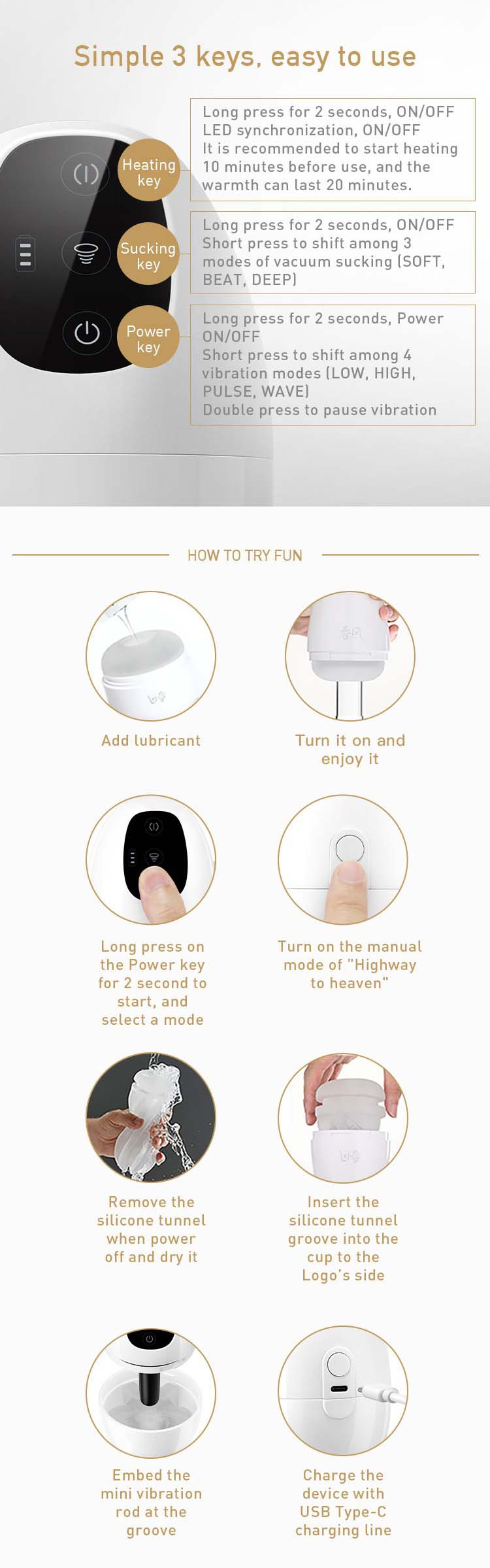 TRYFUN TR001 Cốc âm đạo Nhật Bản đa năng chất liệu cao cấp