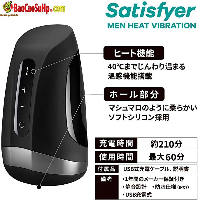 Cốc thủ dâm Mỹ cao cấp phát nhiệt rung mạnh Men Heat Satisfyer Cốc thủ dâm Mỹ cao cấp phát nhiệt rung mạnh Men Heat Satisfyer