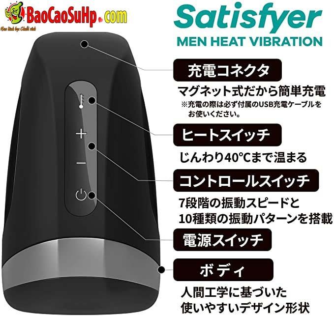 Cốc thủ dâm Mỹ cao cấp phát nhiệt rung mạnh Men Heat Satisfyer Cốc thủ dâm Mỹ cao cấp phát nhiệt rung mạnh Men Heat Satisfyer