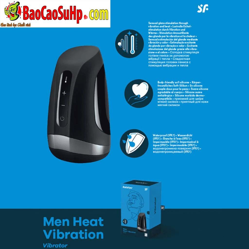 Cốc thủ dâm Mỹ cao cấp phát nhiệt rung mạnh Men Heat Satisfyer Cốc thủ dâm Mỹ cao cấp phát nhiệt rung mạnh Men Heat Satisfyer