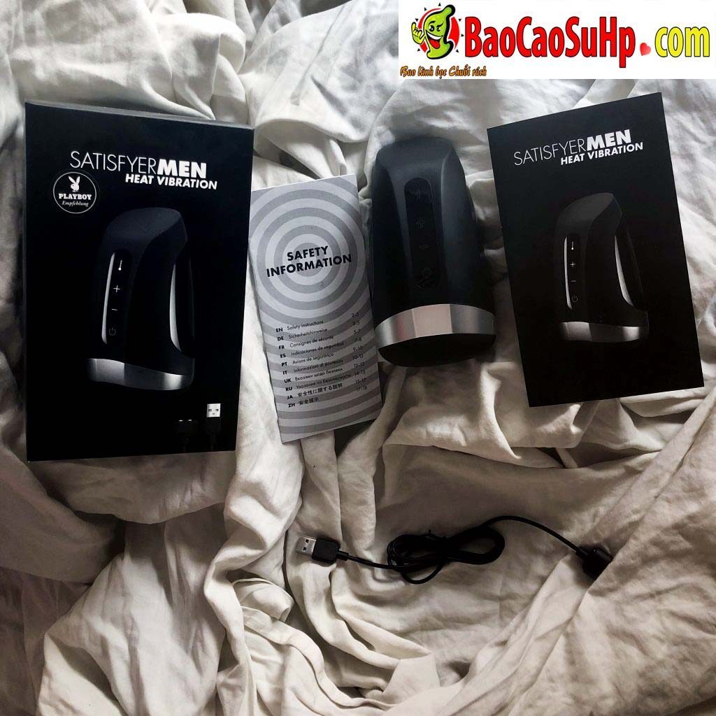 Cốc thủ dâm Mỹ cao cấp phát nhiệt rung mạnh Men Heat Satisfyer