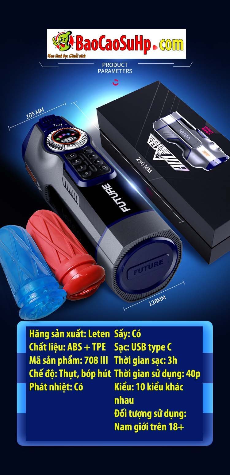 Cốc thủ dâm tự động Leten LKS002 Future Pro 3 tăng khoái cảm Cốc thủ dâm tự động Leten LKS002 Future Pro 3 tăng khoái cảm