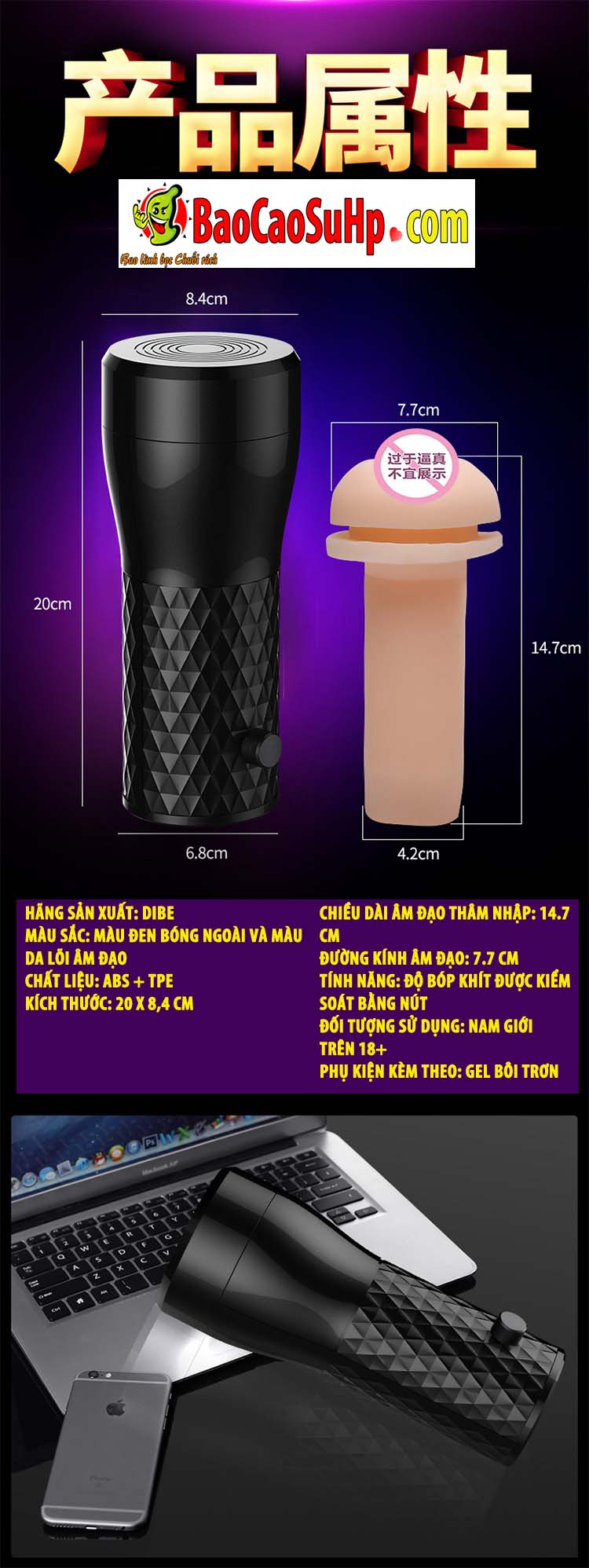 Cốc thủ dâm Tibei co bóp tay cao cấp cảm giác thật giá tốt