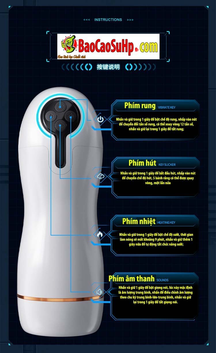 Cốc âm đạo tự động Mizzzee Ringo rung co bóp phát nhiệt nhỏ gọn Cốc âm đạo tự động Mizzzee Ringo rung co bóp phát nhiệt nhỏ gọn