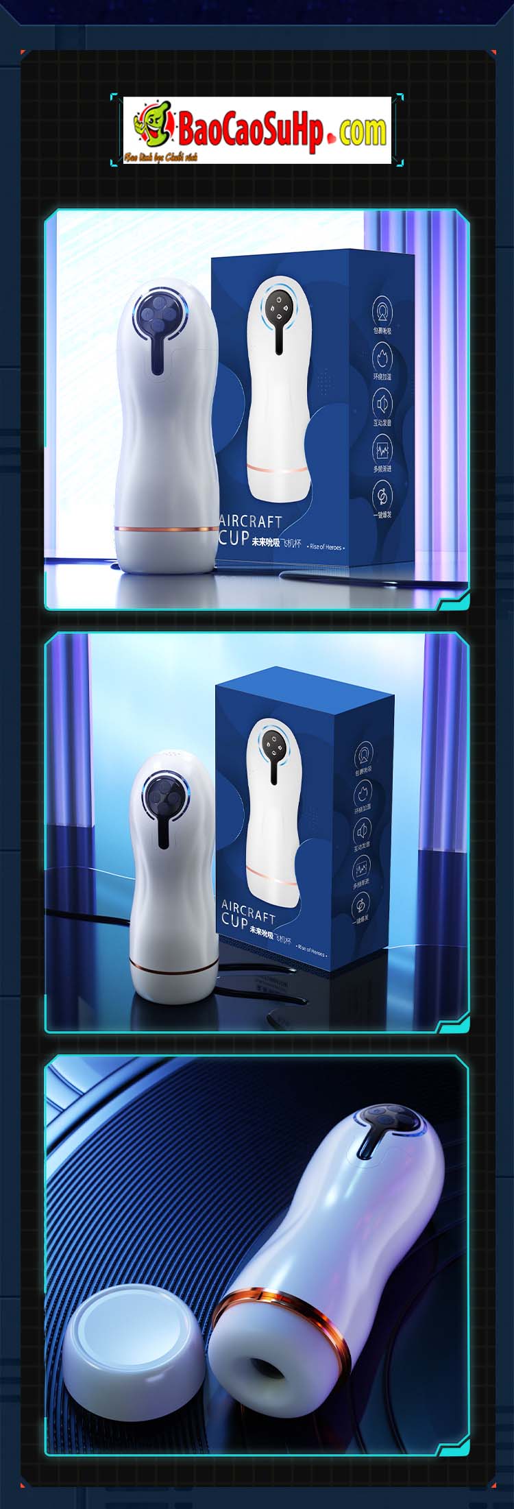 Cốc âm đạo tự động Mizzzee Ringo rung co bóp phát nhiệt nhỏ gọn Cốc âm đạo tự động Mizzzee Ringo rung co bóp phát nhiệt nhỏ gọn