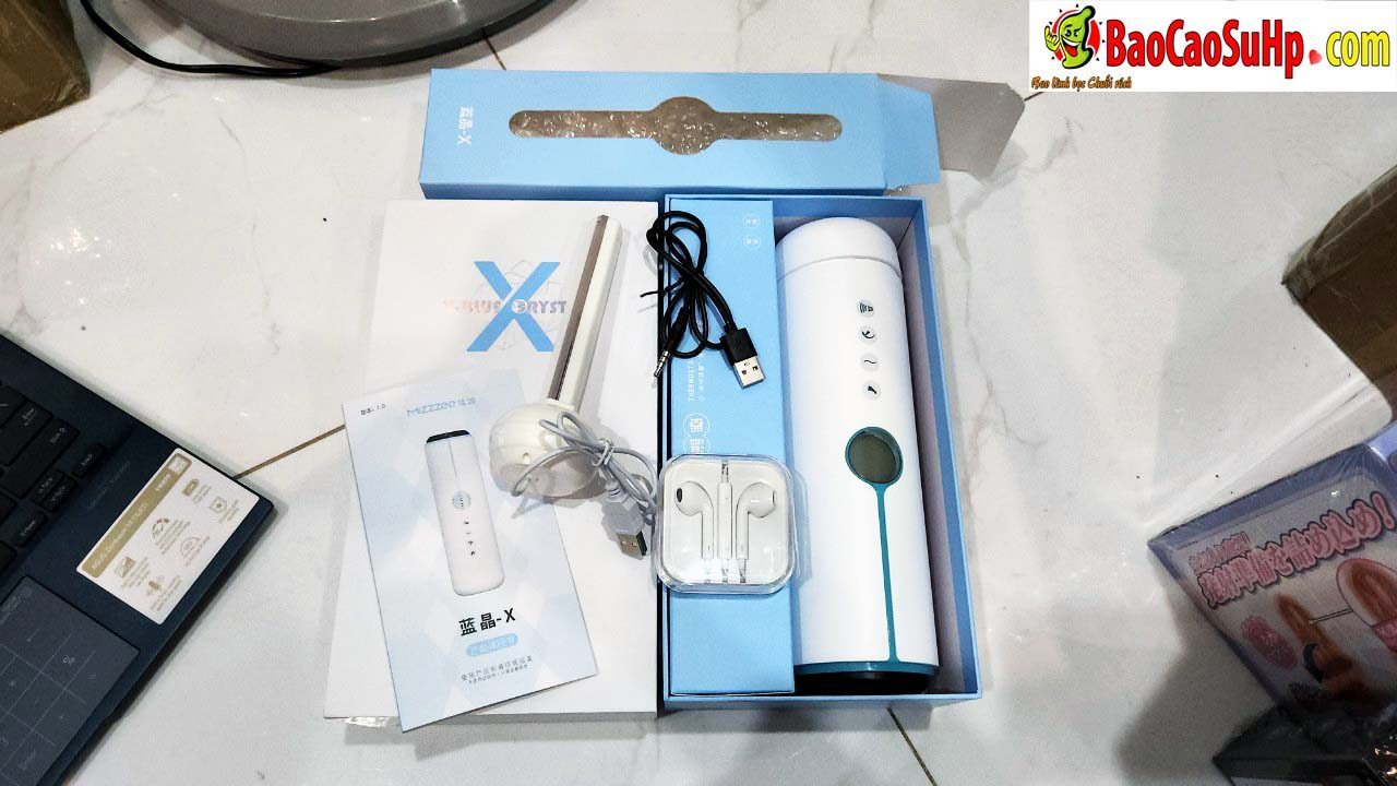 Cốc thủ dâm Blue Crystal-X hút chân không cực mạnh, siêu kích thích