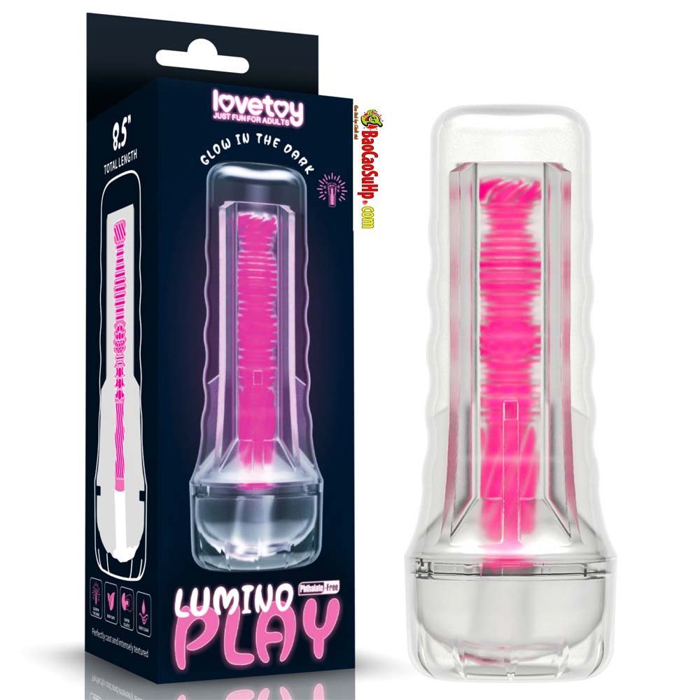 Cốc thủ dâm Lovetoy USA LV342042 phát sáng Hồng đèn pin trong suốt