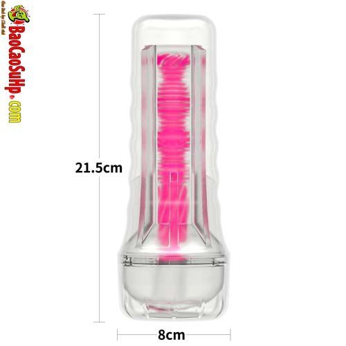 Cốc thủ dâm Lovetoy USA LV342042 phát sáng Hồng đèn pin trong suốt