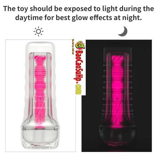 Cốc thủ dâm Lovetoy USA LV342042 phát sáng Hồng đèn pin trong suốt