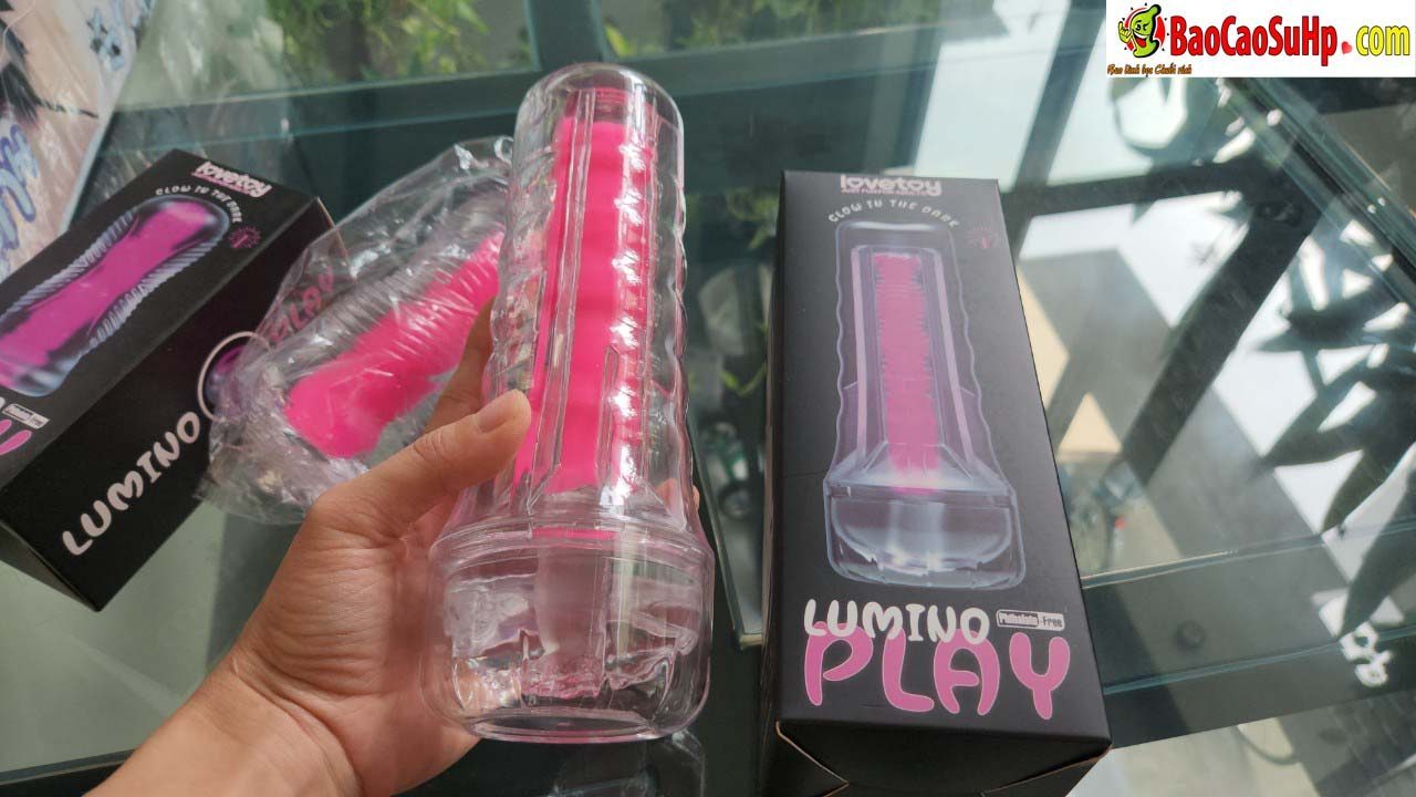 Cốc thủ dâm Lovetoy USA LV342042 phát sáng Hồng đèn pin trong suốt