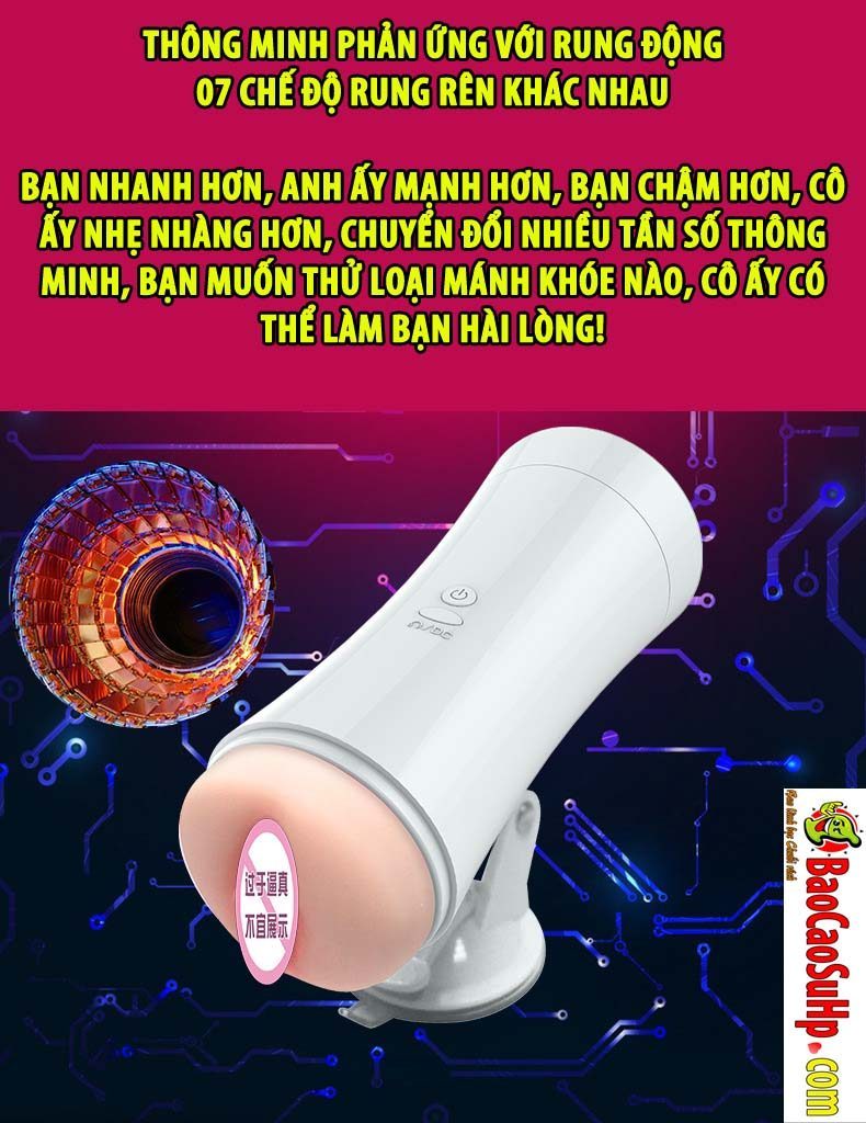 Cốc thủ dâm 2 đầu While Bow giá rẻ 7 chế độ rung cực phê