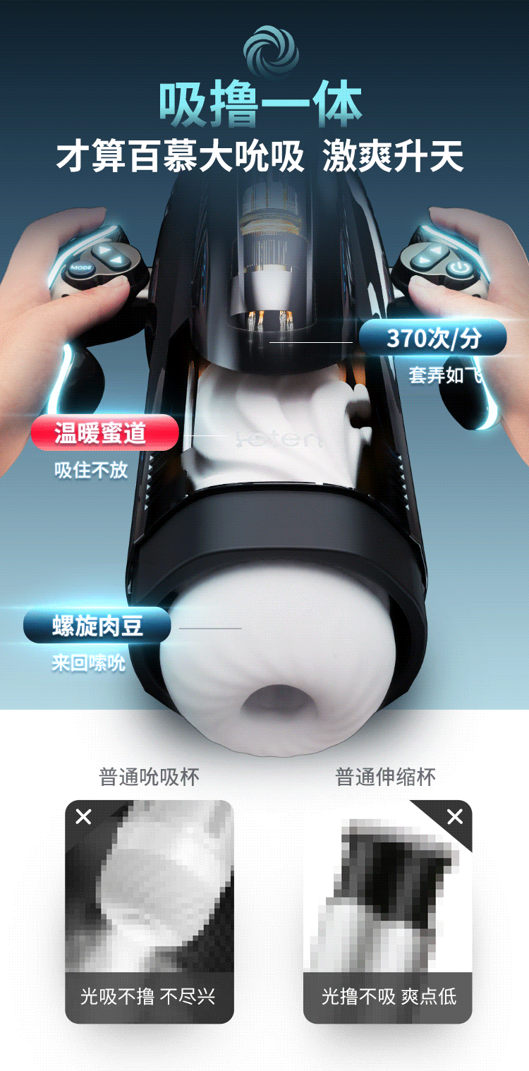 Cốc thủ dâm Leten Thunder Storm Bermuda hút xoáy nóng kích thích