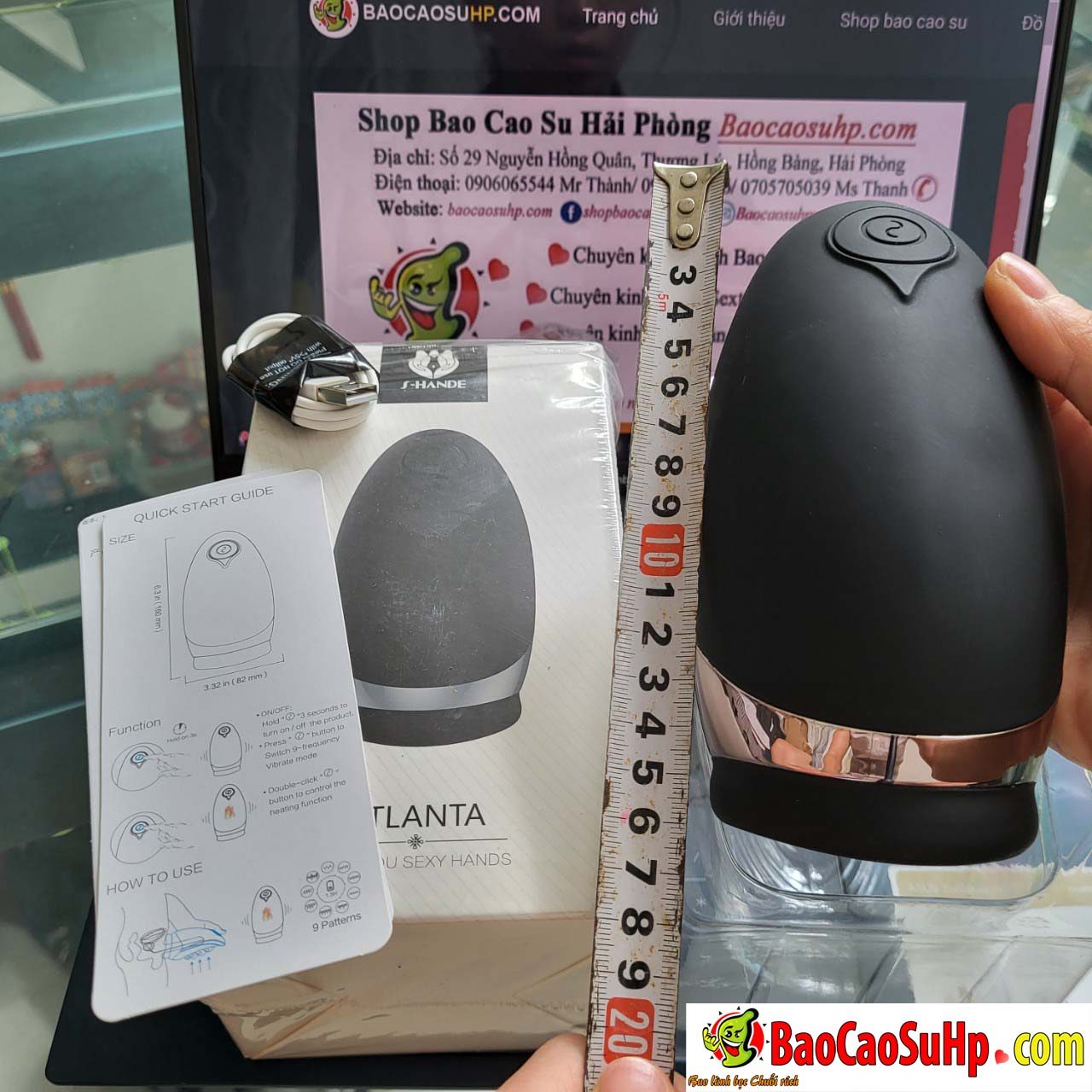 Cốc thủ dâm Shande S329 Atlan rung làm ấm đa chế độ kích thích