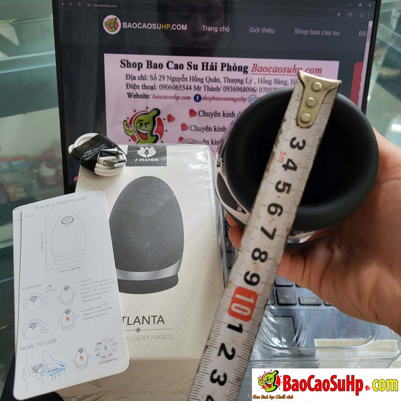 Cốc thủ dâm Shande S329 Atlan rung làm ấm đa chế độ kích thích