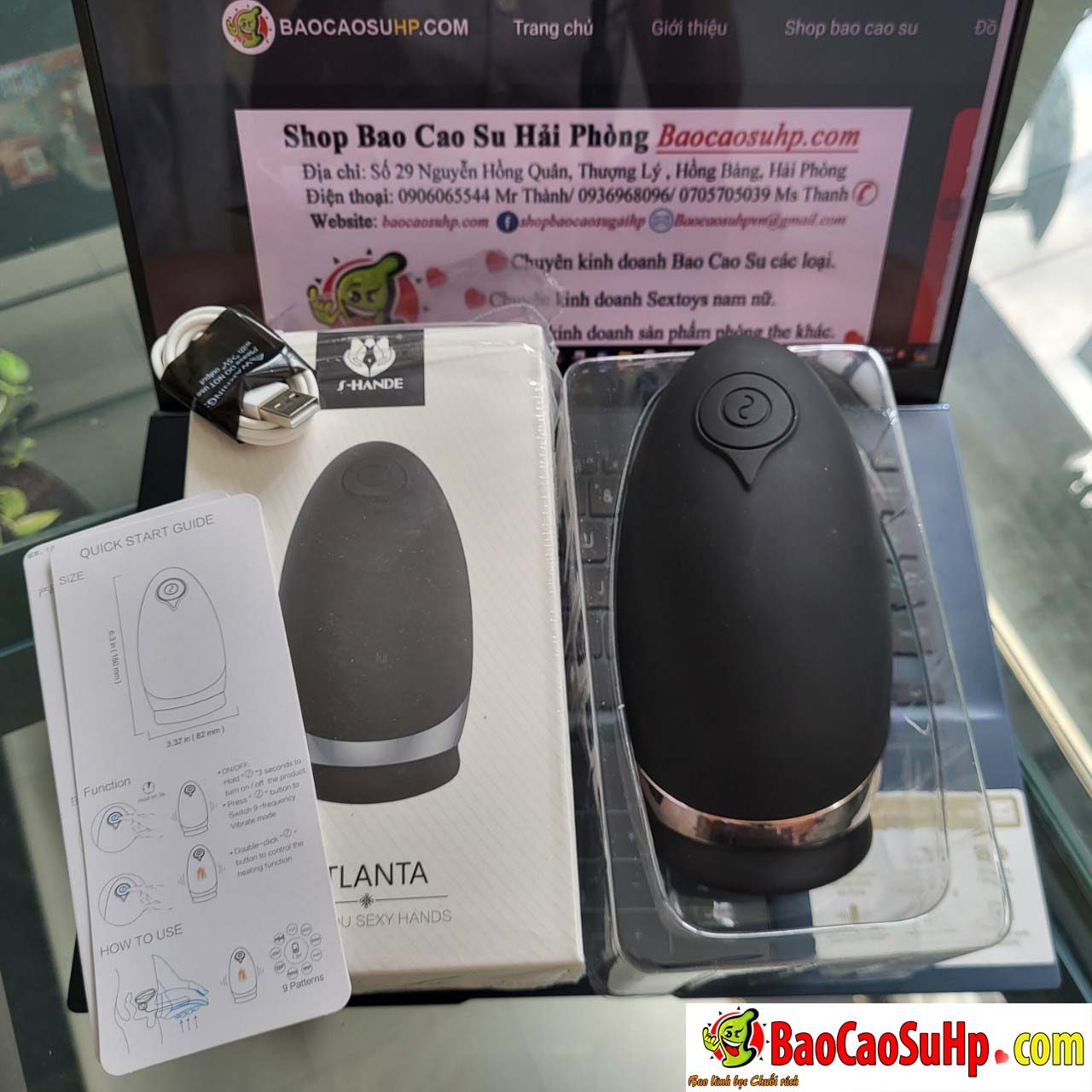 Cốc thủ dâm Shande S329 Atlan rung làm ấm đa chế độ kích thích