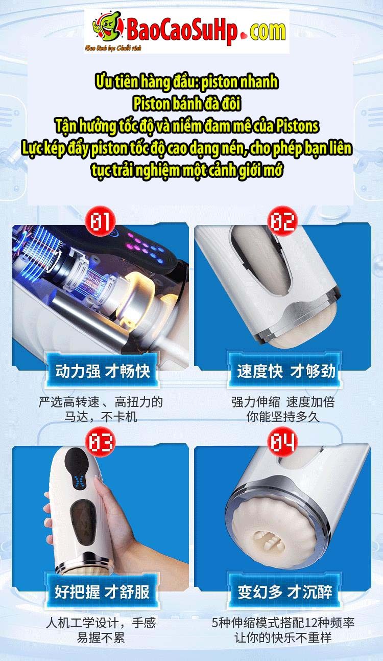 Cốc thủ dâm Mizzzee ROBOGIRL nhỏ gọn tự động kích thích mạnh