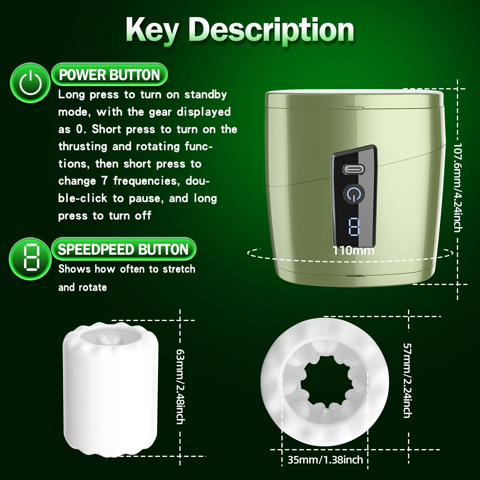 Cốc thủ dâm Ailebo thụt giật xoay nhỏ gọn, tiện lợi, dễ dùng