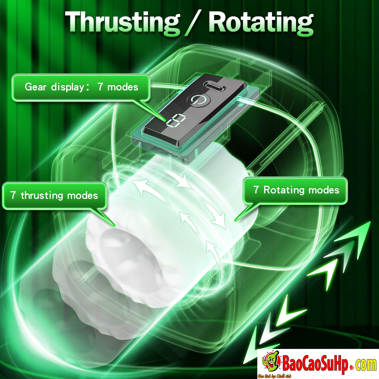 Cốc thủ dâm Ailebo thụt giật xoay nhỏ gọn, tiện lợi, dễ dùng