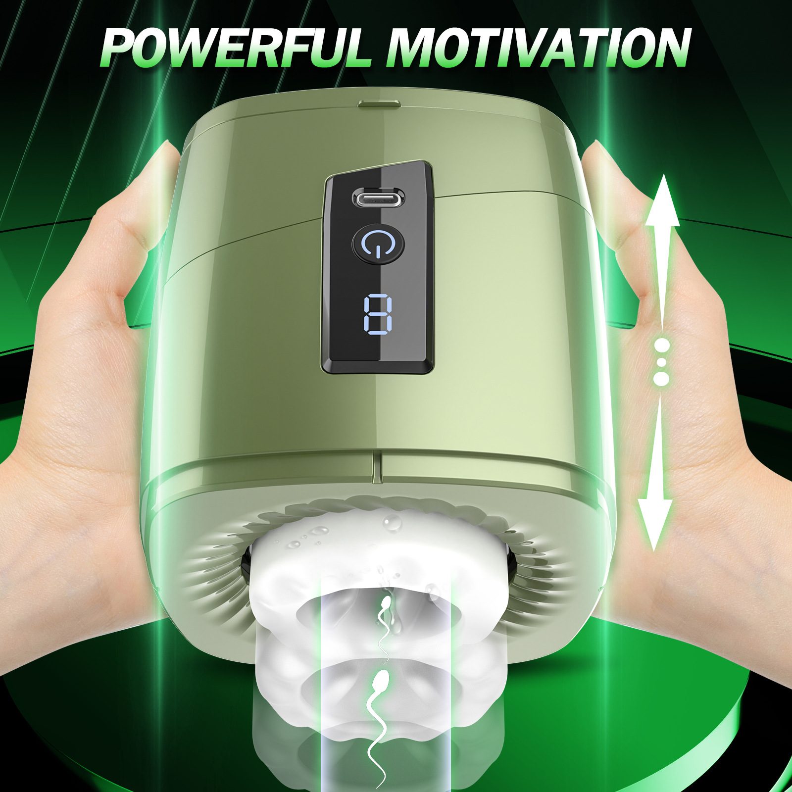 Cốc thủ dâm Ailebo thụt giật xoay nhỏ gọn, tiện lợi, dễ dùng