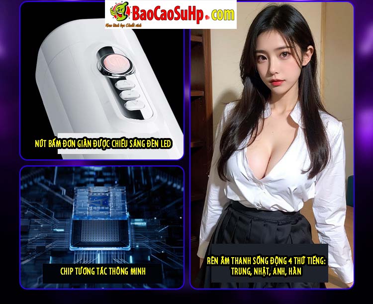 Cốc Thủ Dâm Tự Động Mizzzee XinEr White Rung Thụt Cực Đã