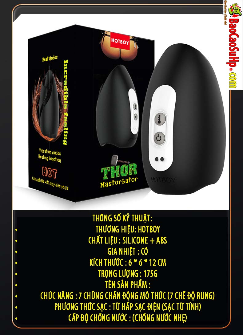Máy Rung Phát Nhiệt Hotboy Thor Men 2in1 Tập Luyện Tự Sướng Máy Rung Phát Nhiệt Hotboy Thor Men 2in1 Tập Luyện Tự Sướng