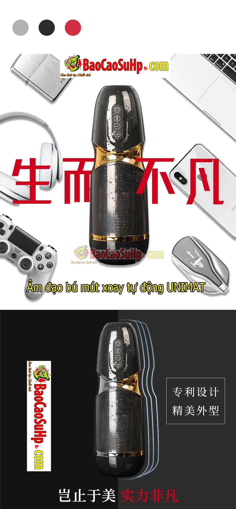 Máy thủ dâm tự động UNIMAT Kingdom âm đạo cốc bú mút