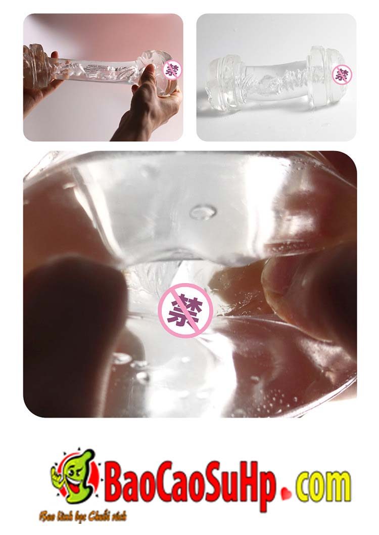 Cốc thủ dâm 2 đầu trong suốt Rory lõi xoắn siêu mềm giá tốt