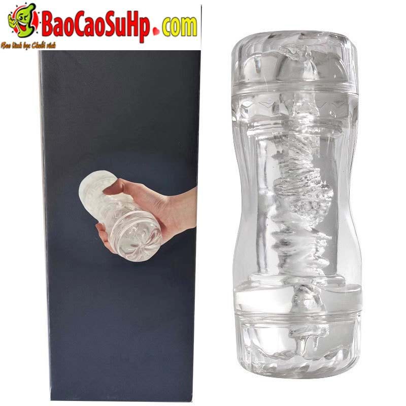 Cốc thủ dâm 2 đầu trong suốt Rory lõi xoắn siêu mềm giá tốt