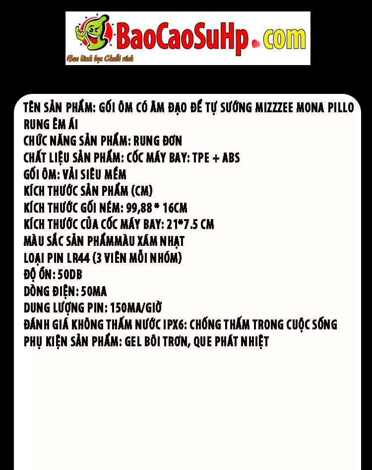  Review Gối ôm có âm đạo để tự sướng Mizzzee Mona Pillo Rung êm ái chính hãng
