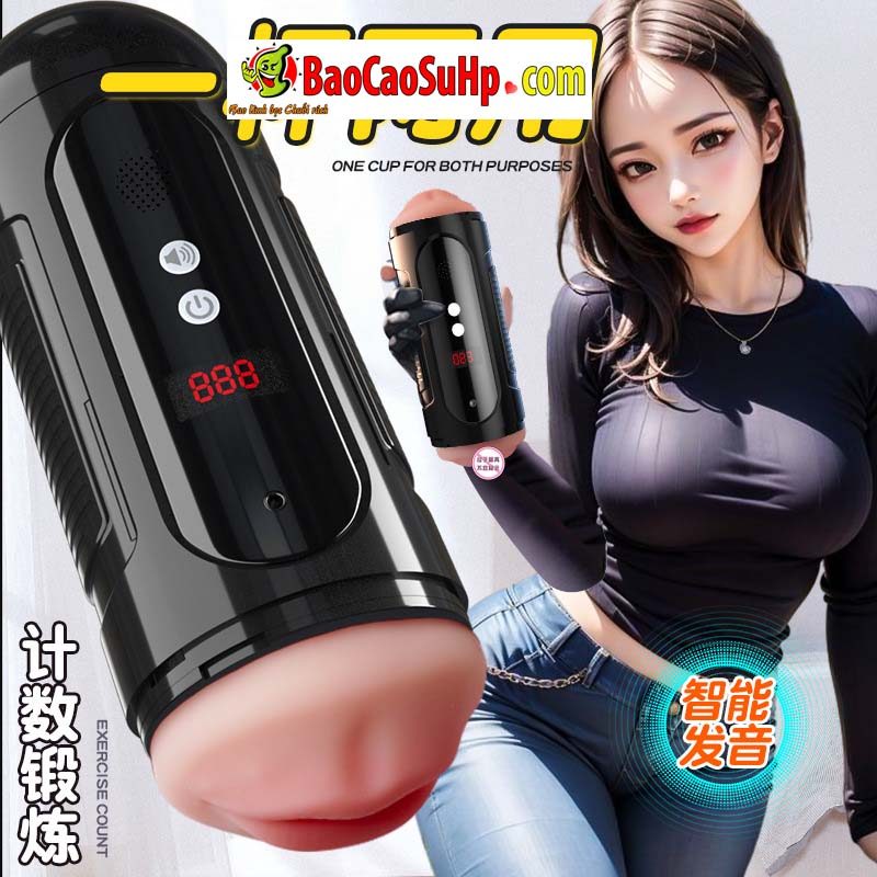 Cốc Thủ Dâm 2 Đầu 12 Chế Độ Rung Rên Kích Thích Mạnh Mẽ
