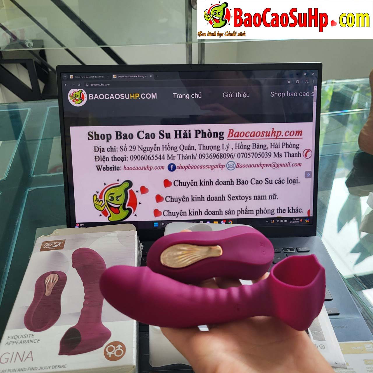 Trứng Rung Gina Đỏ Điều Khiển Từ Xa Kích Thích Quần Lót
