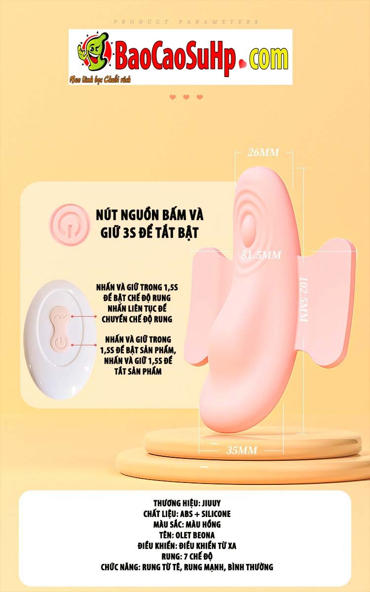 Trứng rung kẹp quần lót điều khiển từ xa Jiuuy OLET Beona kích thích