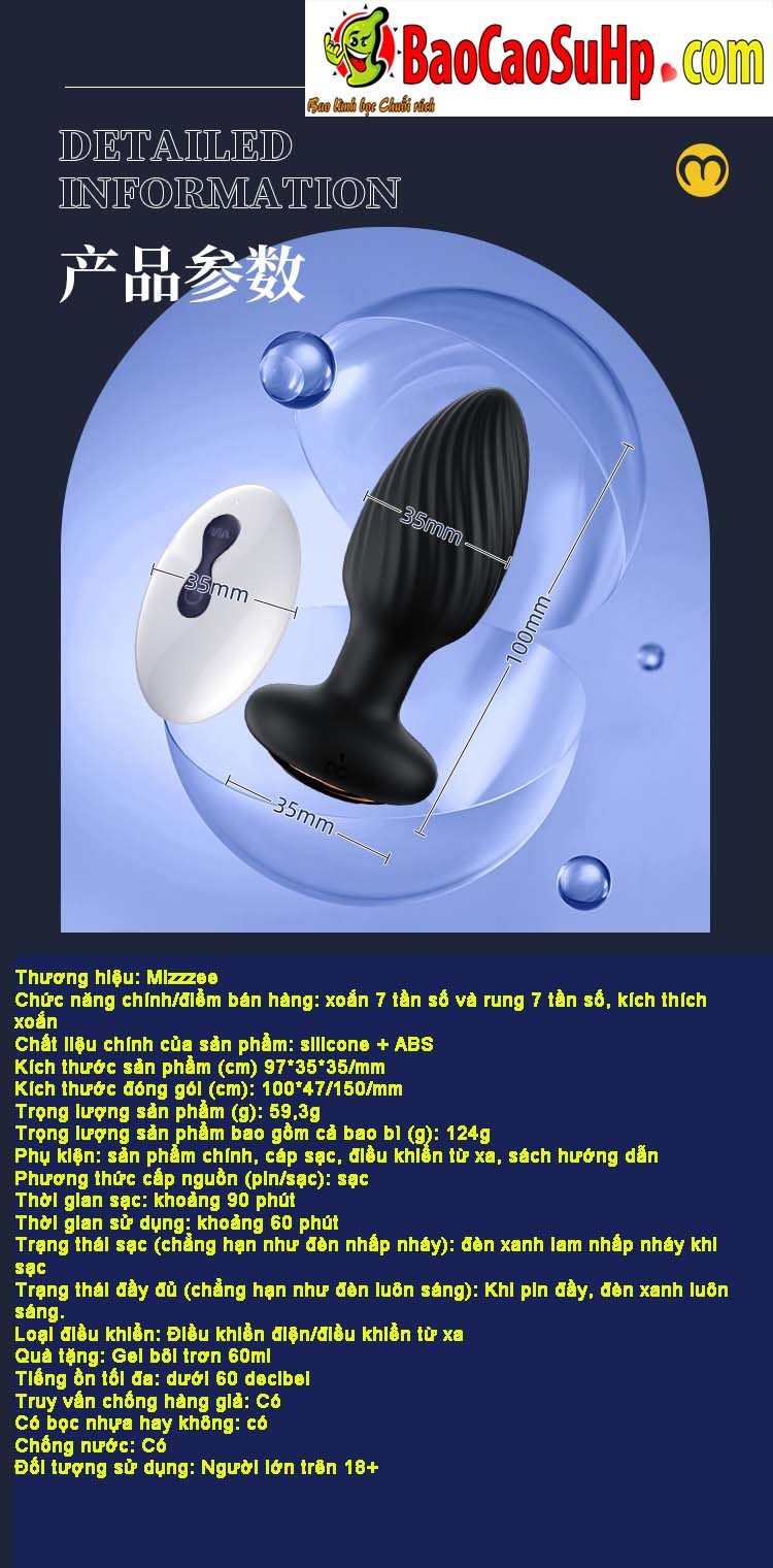 Thụt kích thích Mizzzee V3 Matilda 360 độ rung mạnh, đa năng