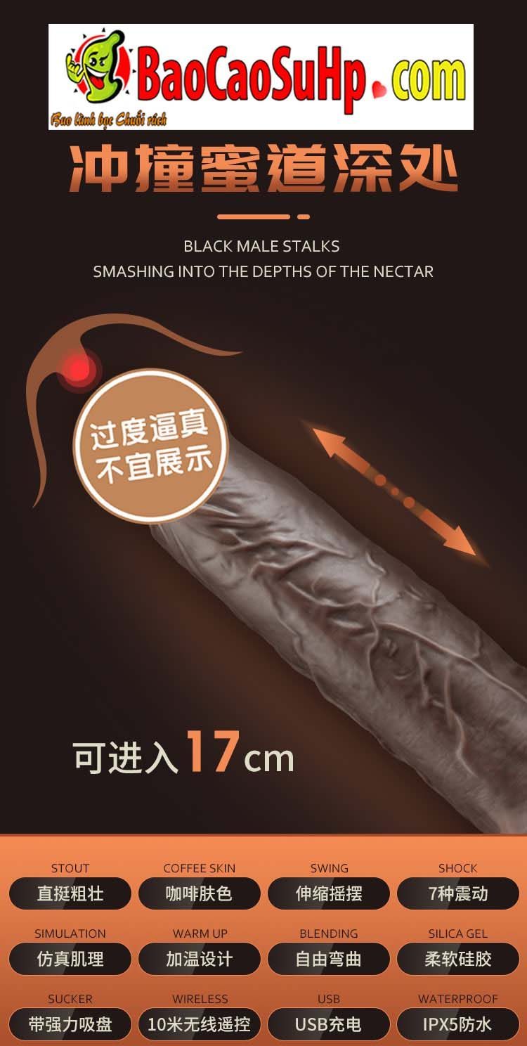 Dương vật giả chiến binh Black Male to dài kích thích cực đỉnh