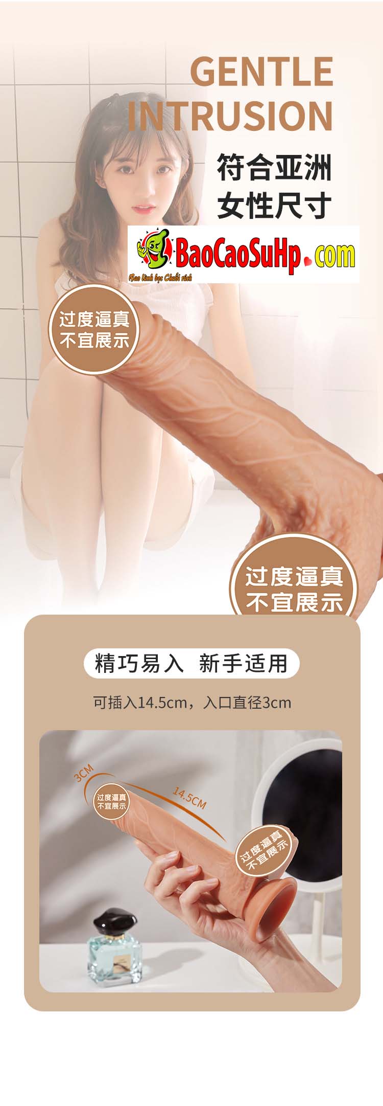 Dương Vật Giả Châu Á Thụt Giật Silicone Kích Thích Cực Mạnh