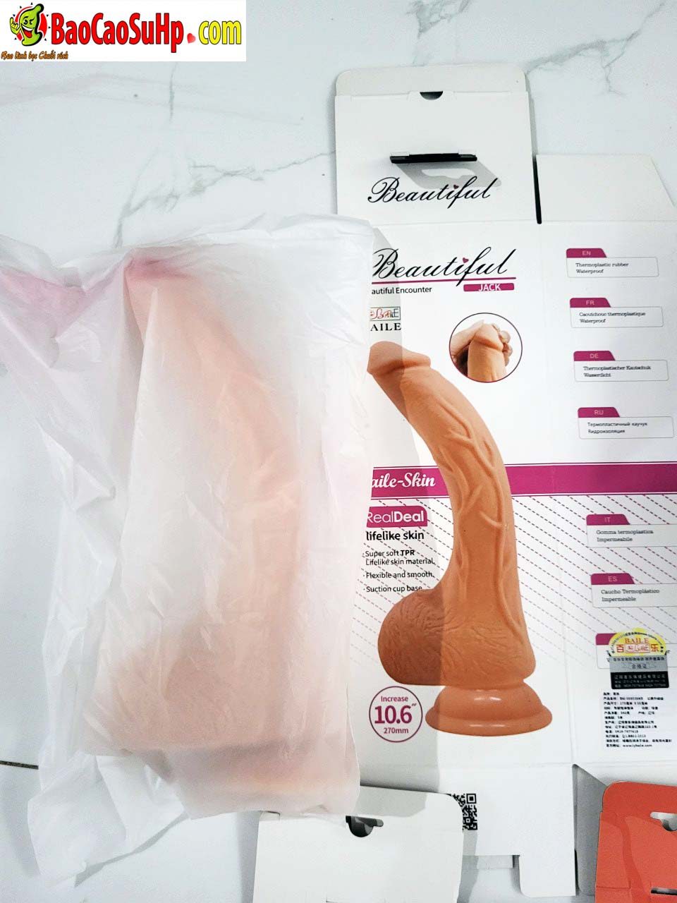 Dương Vật Giả Real Skin To Dài Mềm Mại Kích Thích Cực Phê