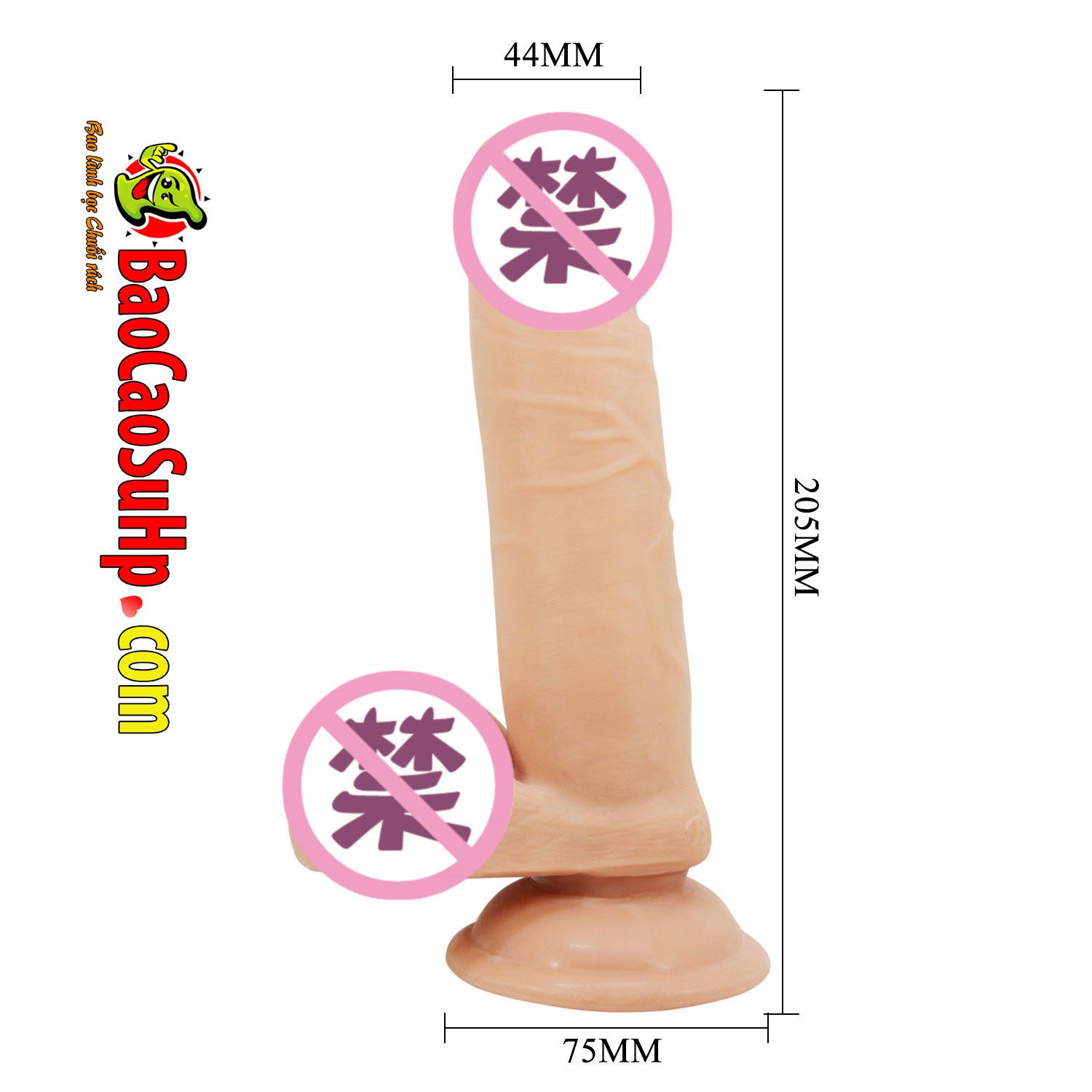 Dương Vật Giả Prettylove Sliding Skin TPR Siêu Mềm Mịn Có Da Bìu