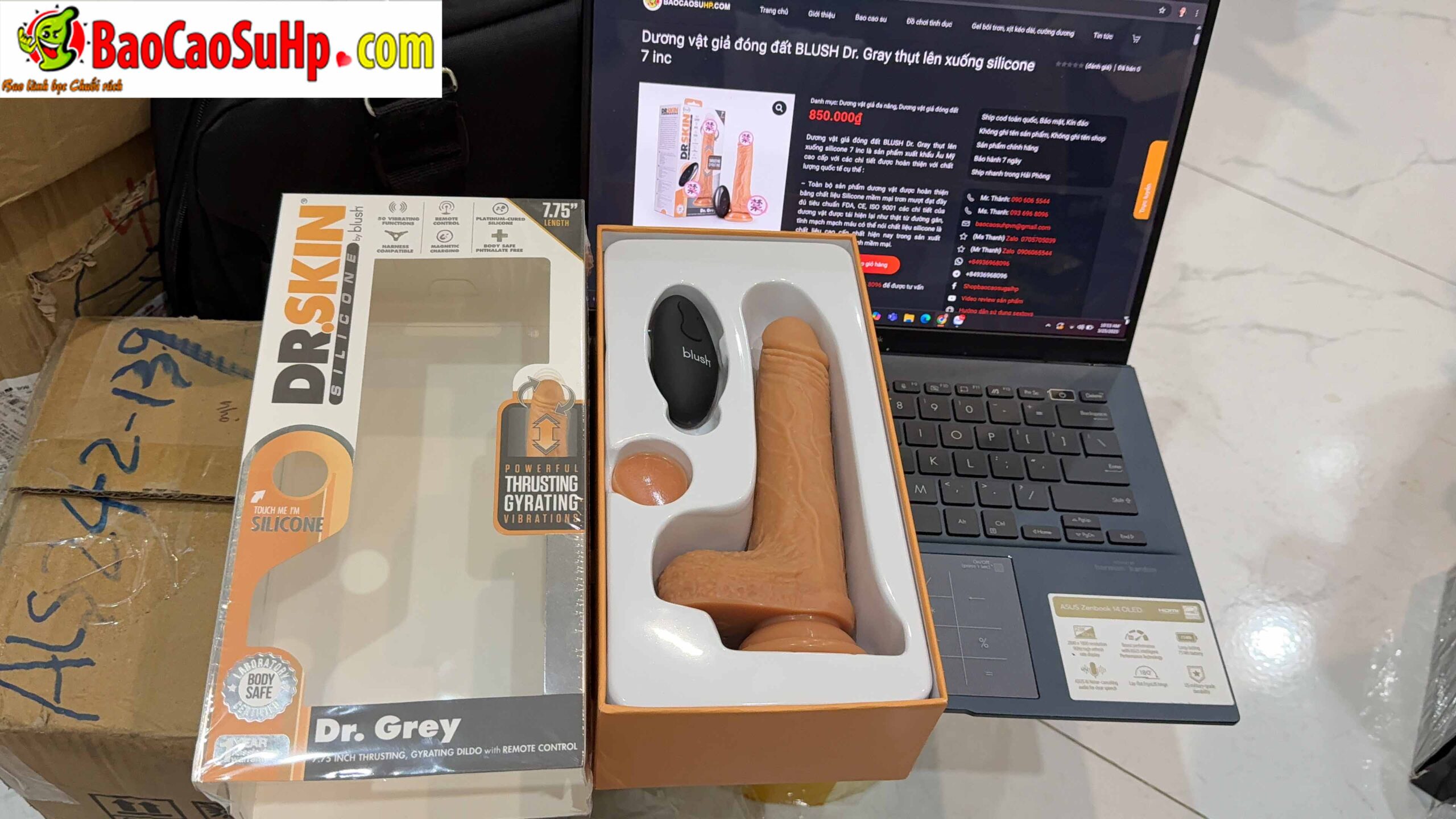 Dương Vật Giả BLUSH Dr. Gray 7inch Thụt Sâu Kích Dục Mạnh Mẽ