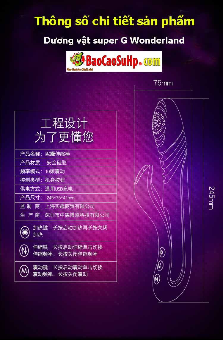 Sextoy Super G Wonderland rung thụt phát nhiệt kích thích cực sướng Sextoy Super G Wonderland rung thụt phát nhiệt kích thích cực sướng