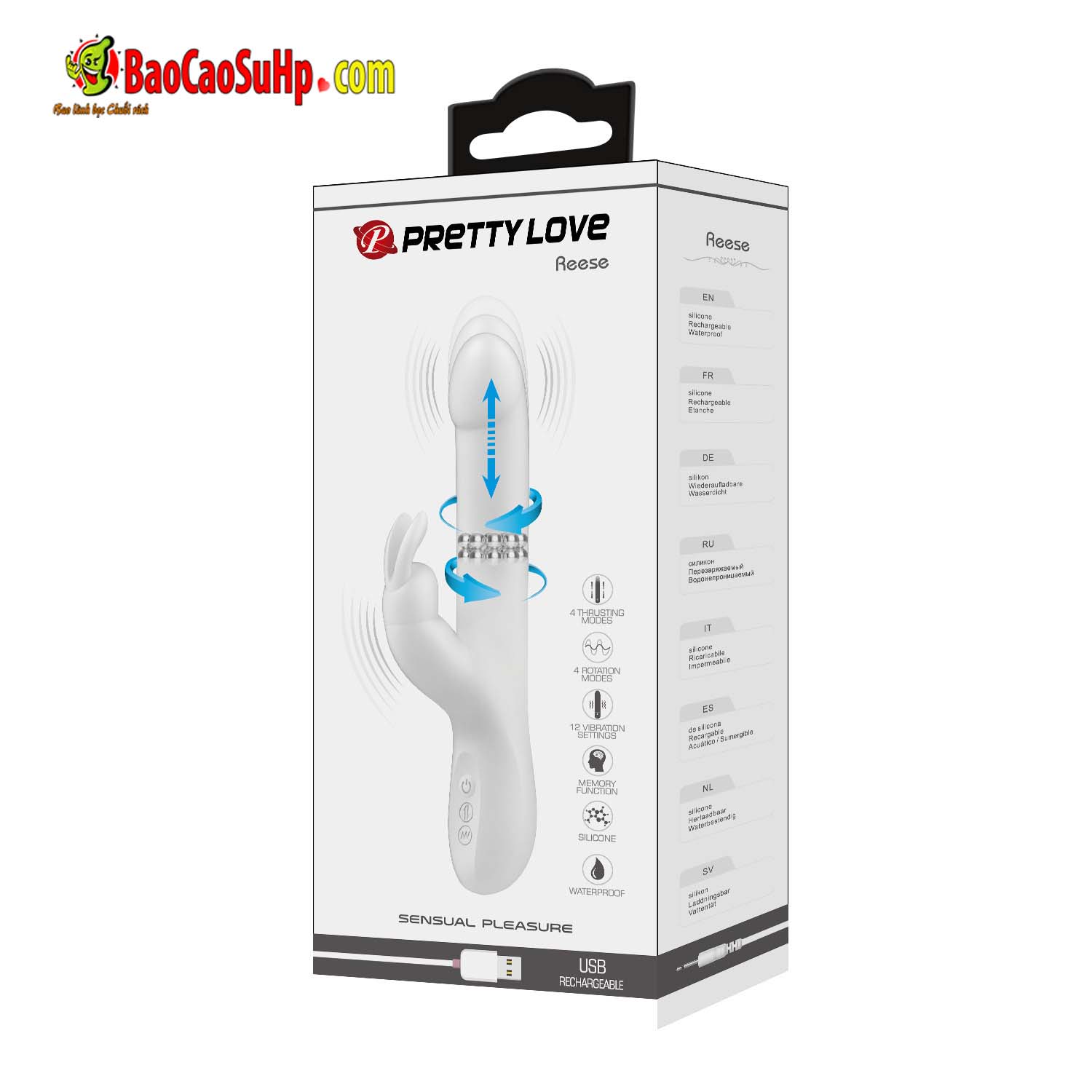  Nơi bán Dương vật giả tai thỏ Pretylove Reese Rung bi xoay thụt lên xuống. giá rẻ