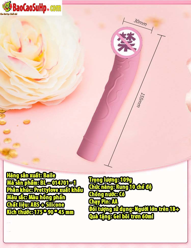 Que rung PrettyLove VIC nhỏ gọn 10 chế độ, massage mạnh mẽ kích thích