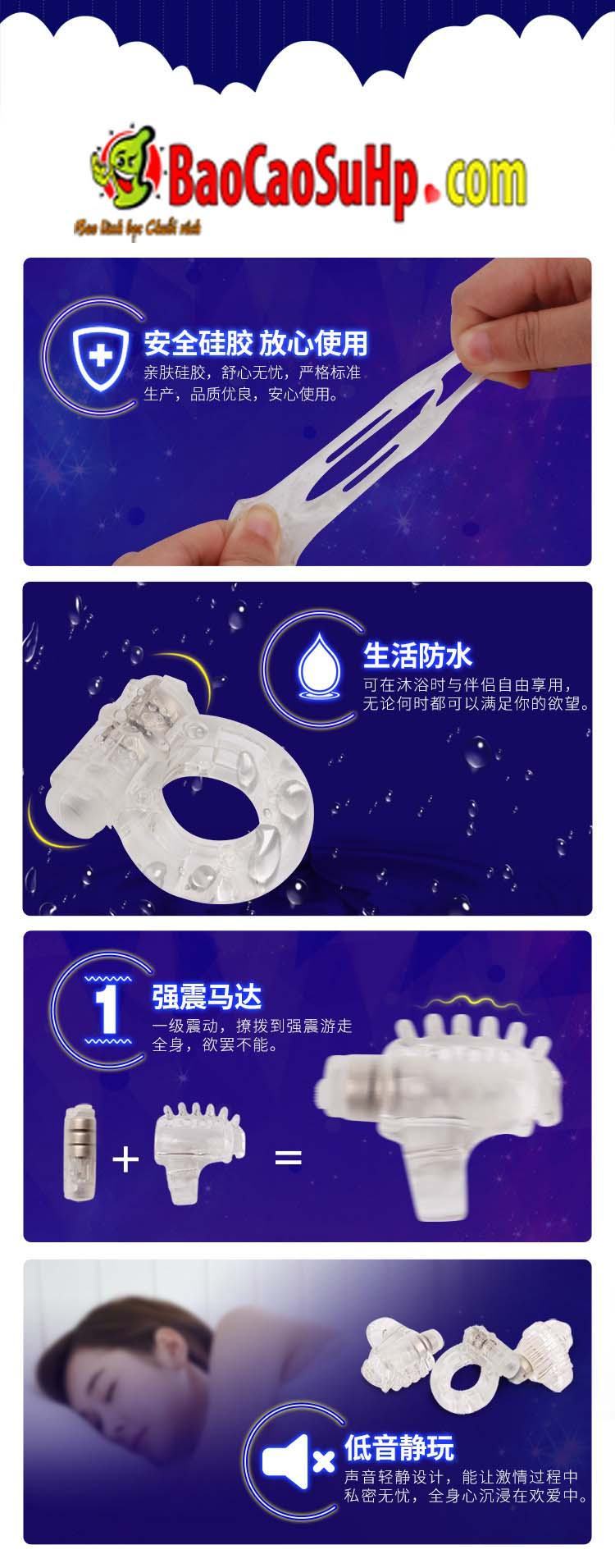 Bộ 3 vòng rung Chisa kích thích cực mạnh mở màn quyến rũ