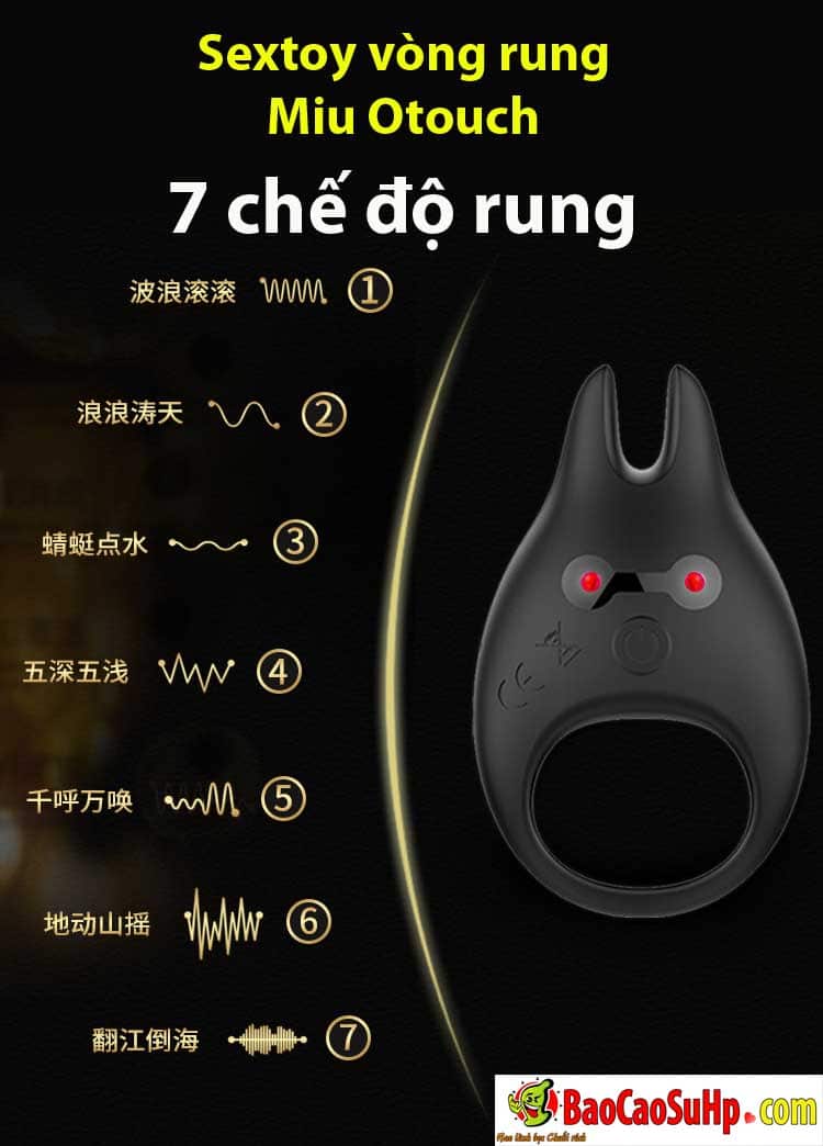 Vòng rung Miu Otouch sextoy cao cấp tăng khoái cảm kéo dài