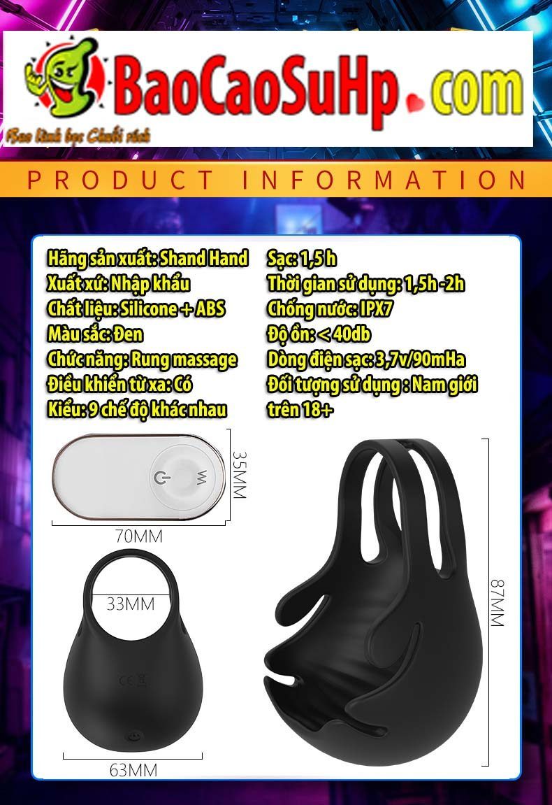  Review Sextoys Vòng đeo massage bìu và dương vật tăng khoái cảm Shand Matric nhập khẩu